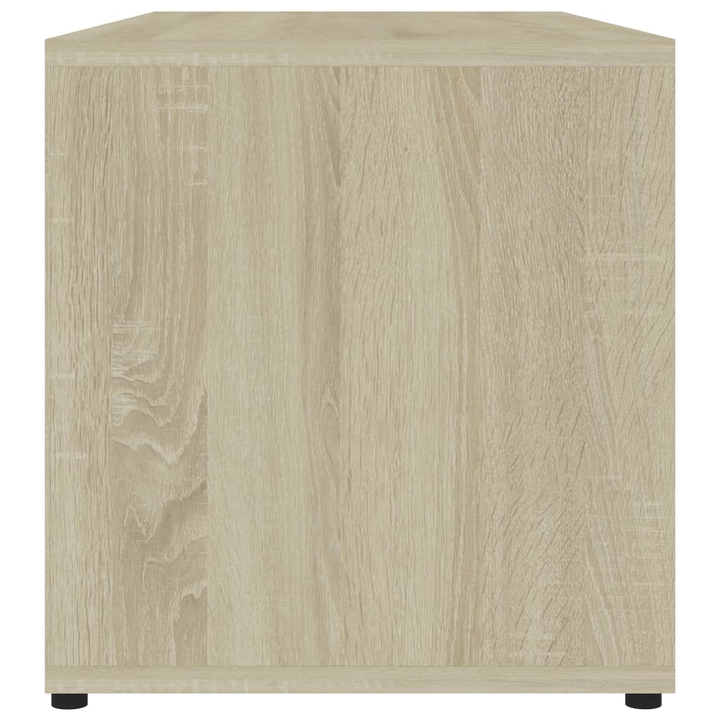 sonoma tölgy színű szerelt fa TV-szekrény 80 x 34 x 36 cm