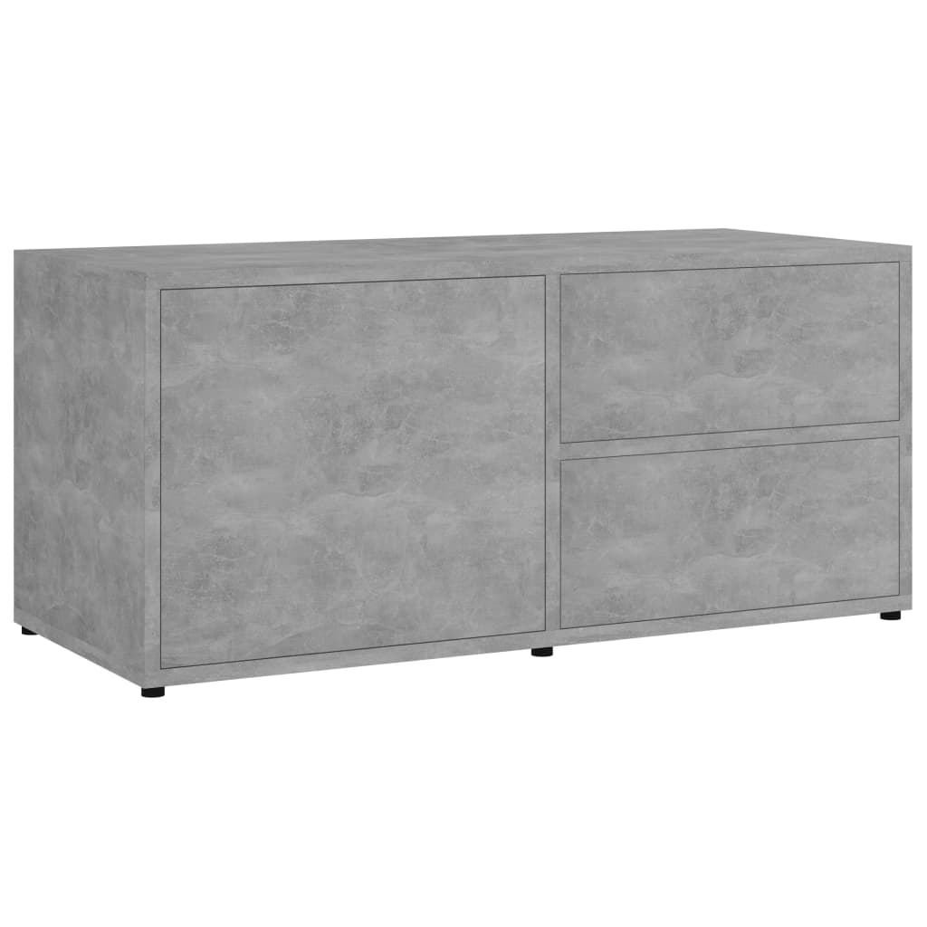 betonszürke szerelt fa TV-szekrény 80 x 34 x 36 cm