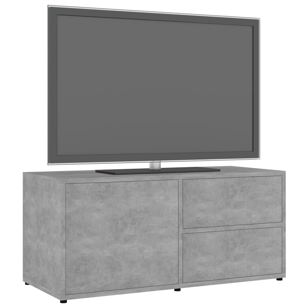 betonszürke szerelt fa TV-szekrény 80 x 34 x 36 cm