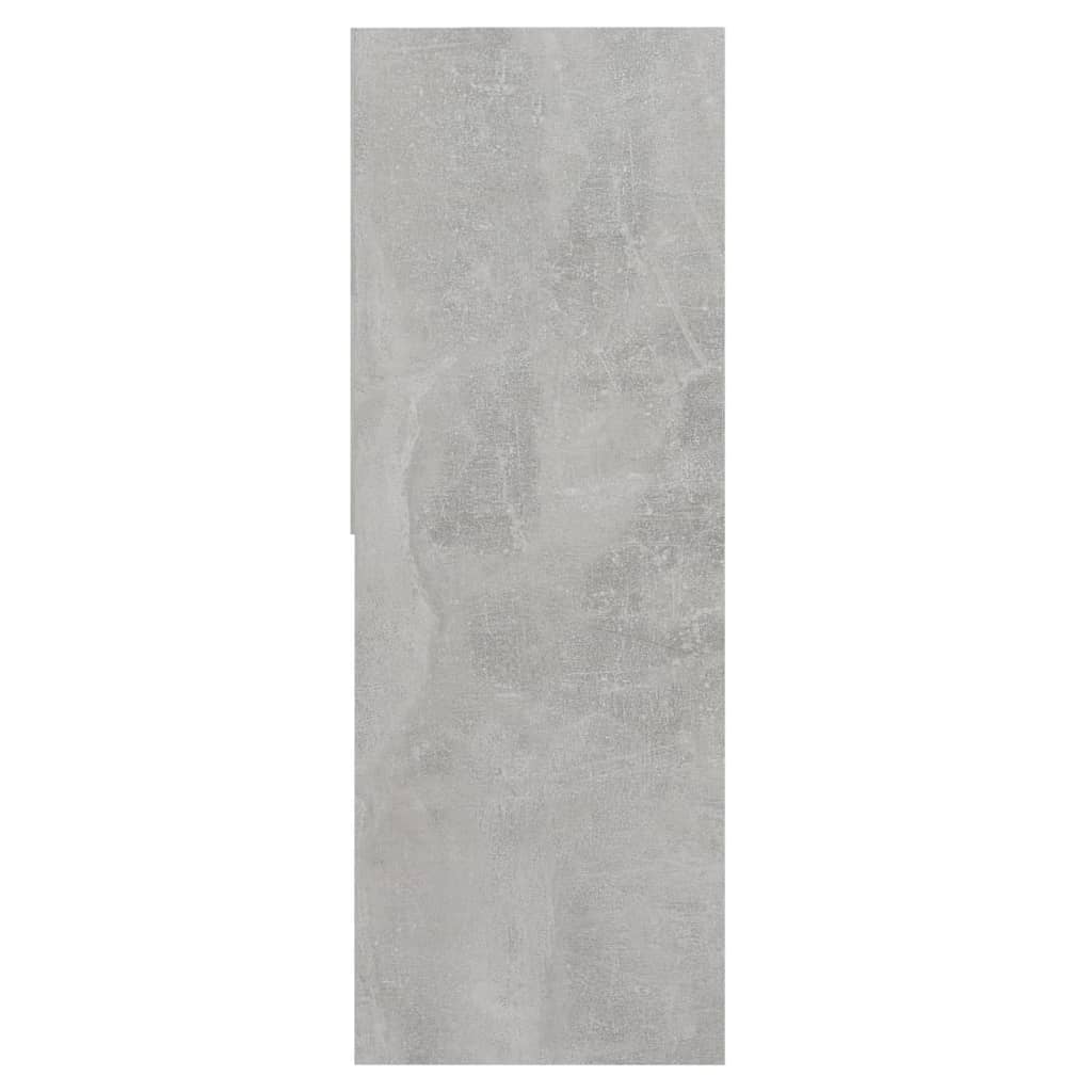 betonszürke szerelt fa könyvszekrény 67 x 24 x 161 cm