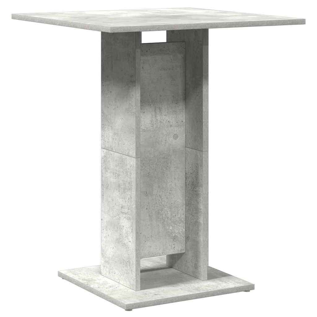 betonszürke szerelt fa bisztróasztal 60 x 60 x 75 cm