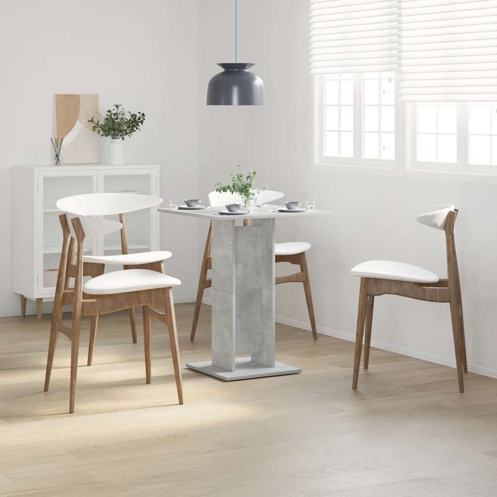 betonszürke szerelt fa bisztróasztal 60 x 60 x 75 cm