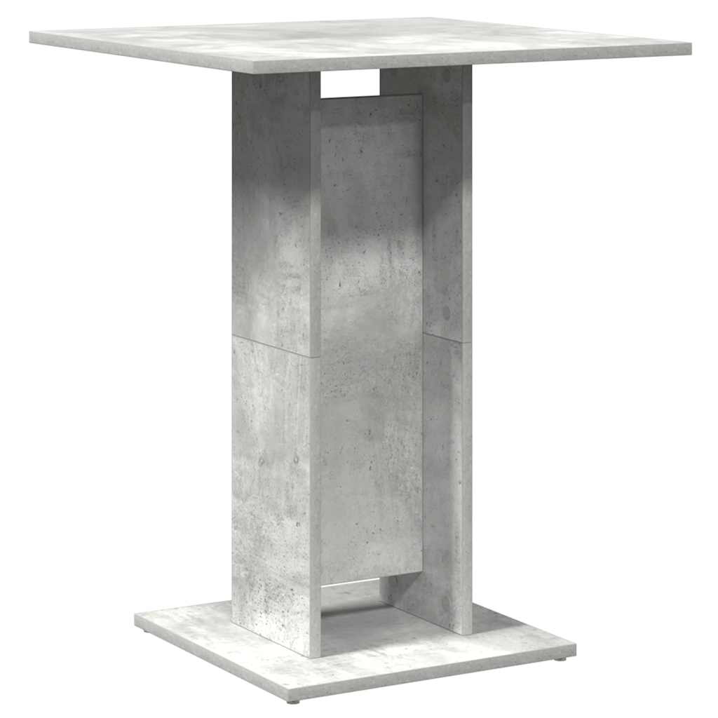 betonszürke szerelt fa bisztróasztal 60 x 60 x 75 cm