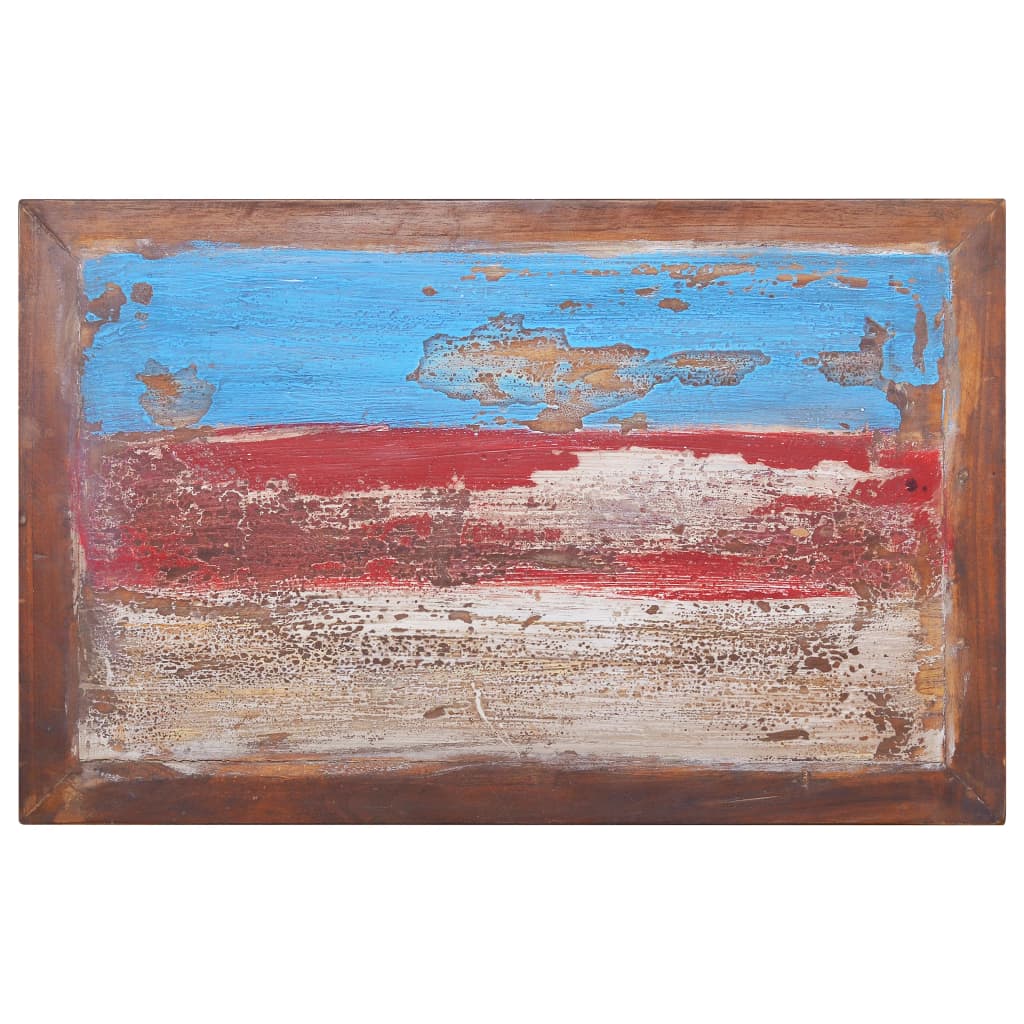 újrahasznosított tíkfa dohányzóasztal 80 x 50 x 40 cm