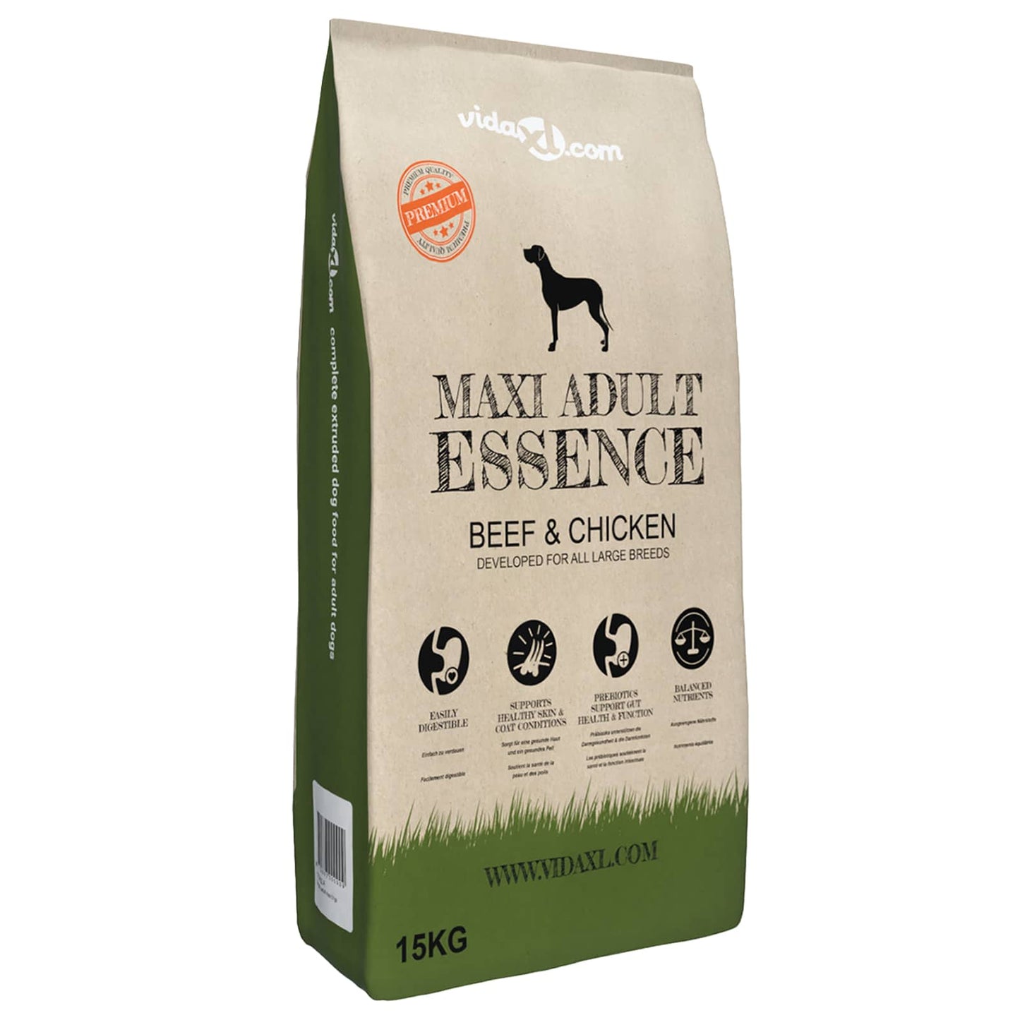 Etető Állvány és Tál Kutyatáppal Ezüst és Fekete 50 x 29 cm