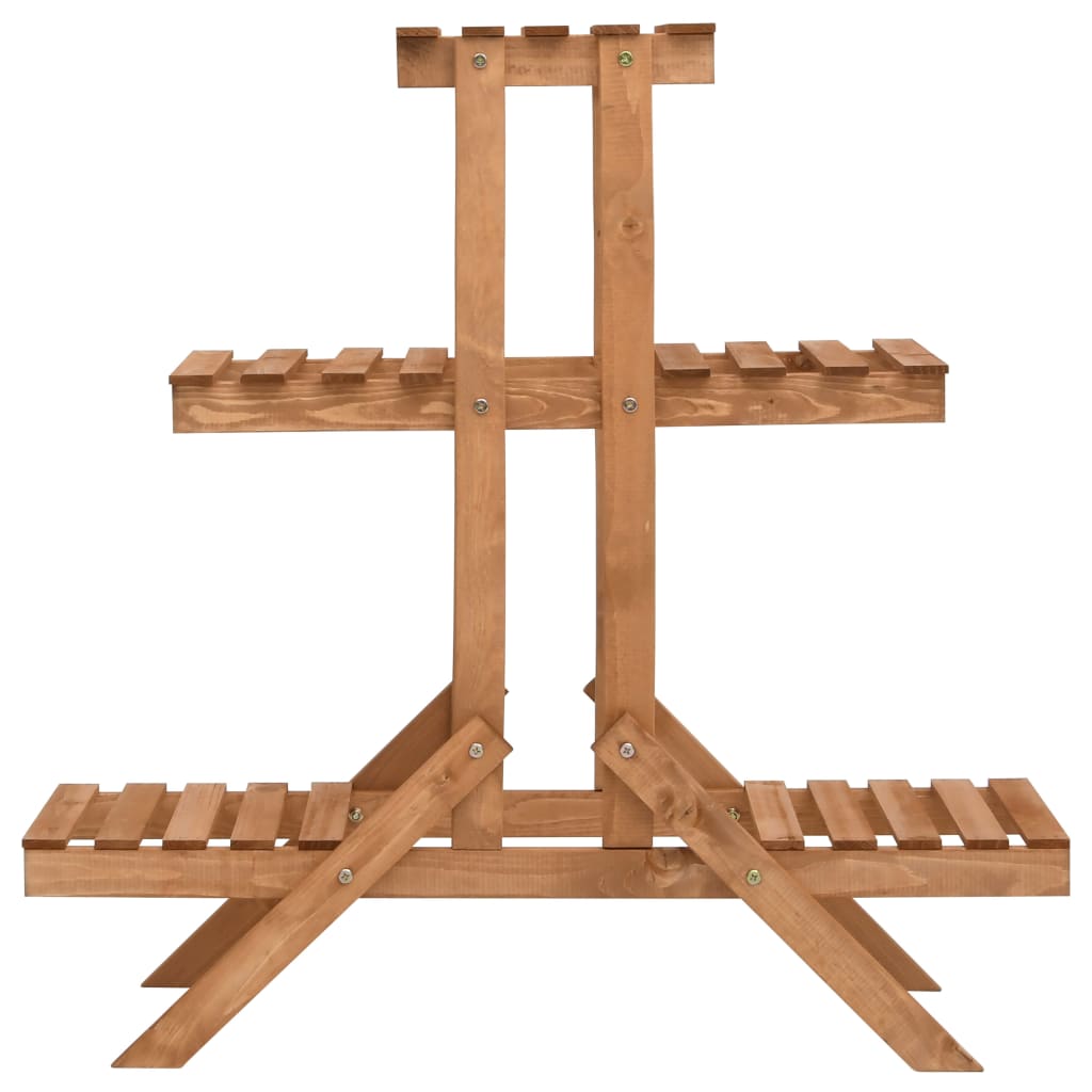 fenyőfa virágtartó állvány 83 x 25 x 83 cm