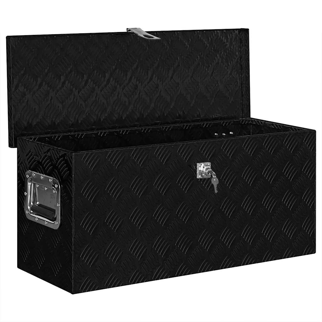 fekete alumíniumdoboz 80 x 30 x 35 cm