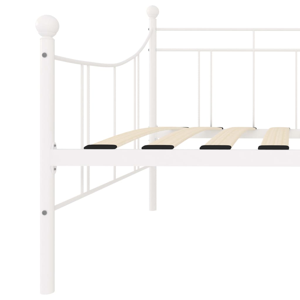 fehér fém kanapéágy-keret 90 x 200 cm