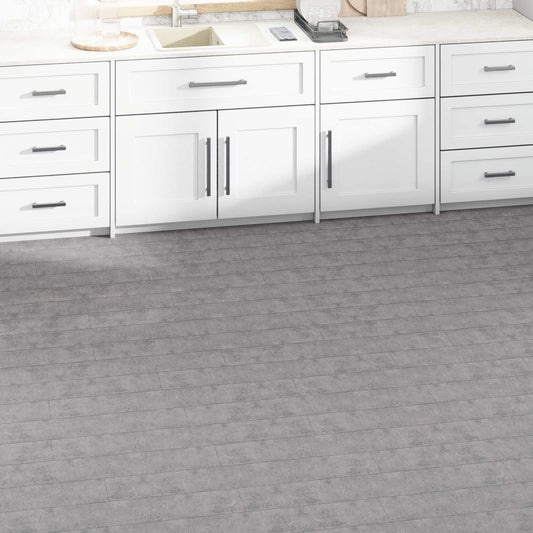 Padlódeszkák 36 pcs Barna Cement 5,02 m² PVC