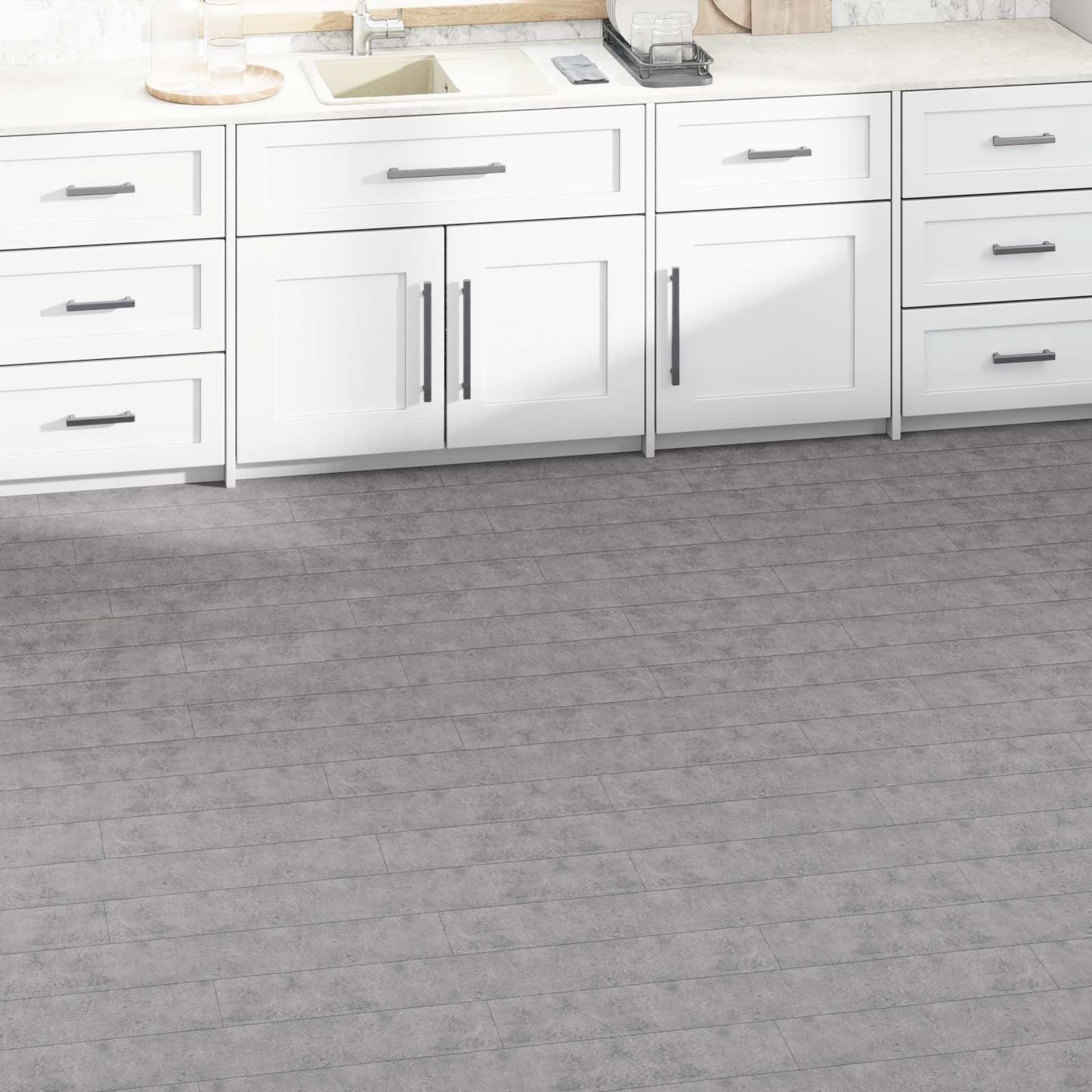 Padlódeszkák 36 pcs Barna Cement 5,02 m² PVC