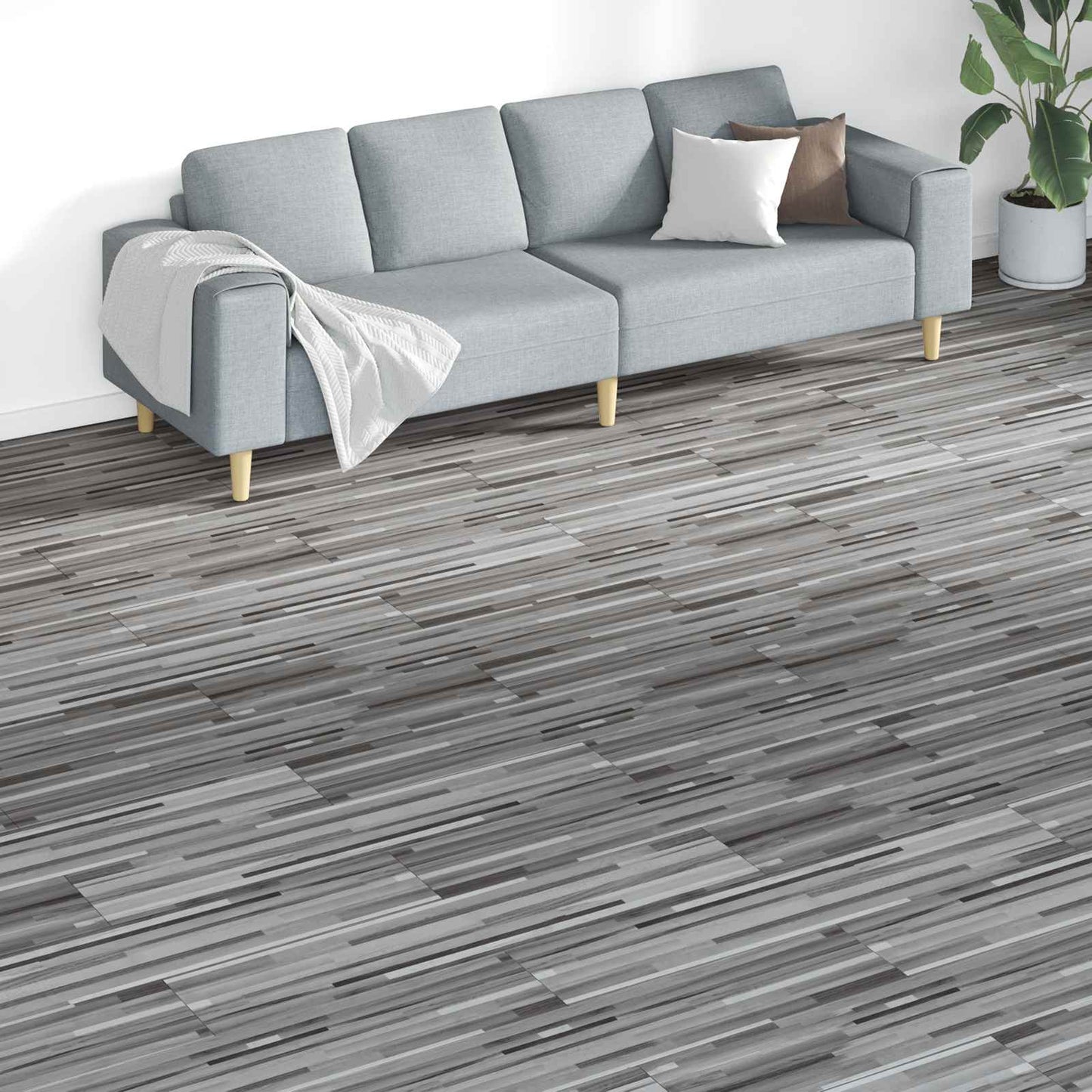 Padlódeszkák 18 pcs Szürke 5,26 m² PVC