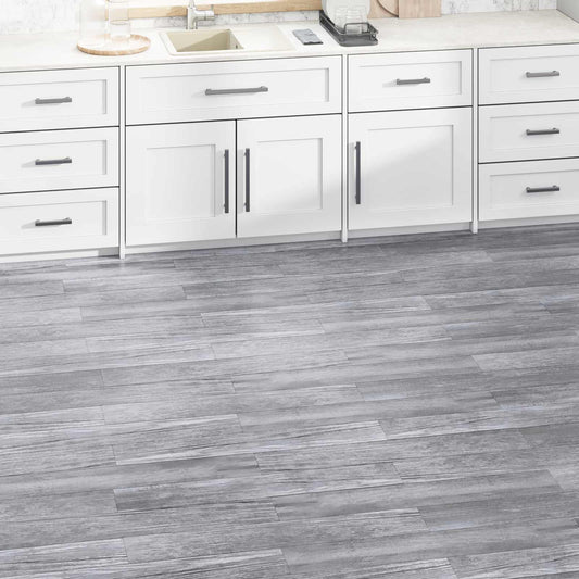 Padlódeszkák 5,02 m² 36 pcs PVC Matt Fa Szürke
