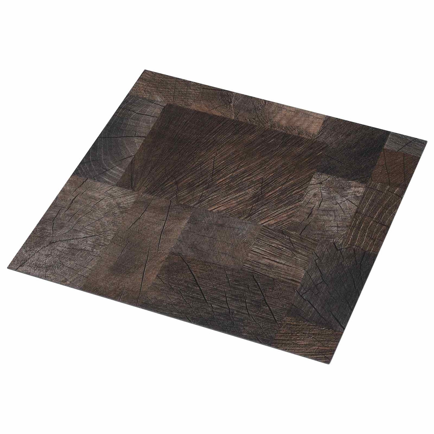 Padlódeszkák 5,11 m² 55 pcs PVC Fa szerkezet barna