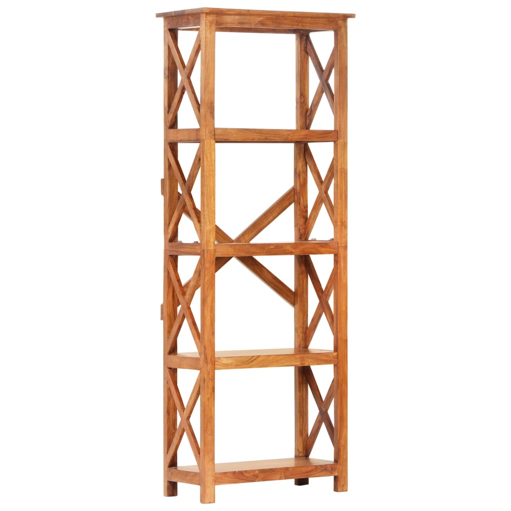 tömör akácfa könyvszekrény mézszínű felülettel 60 x 30 x 160 cm