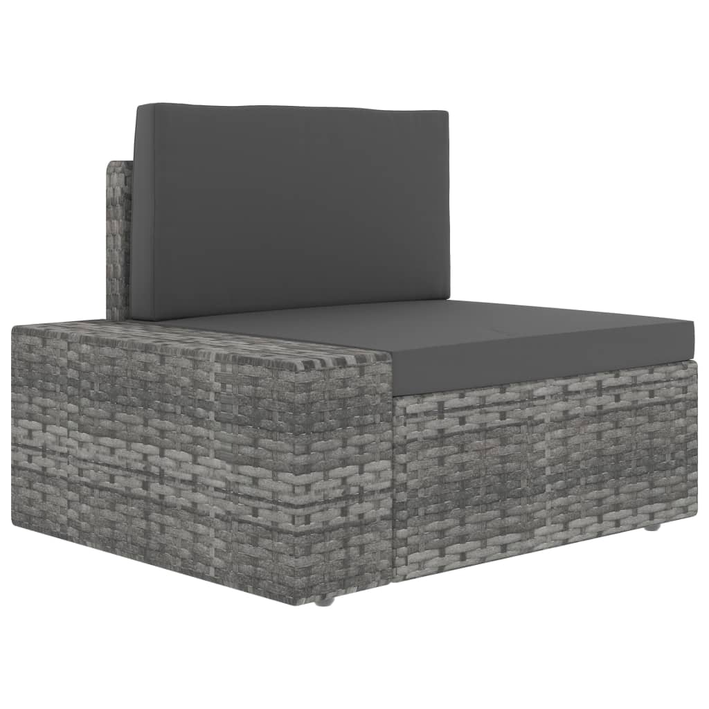 7 részes szürke polyrattan kerti ülőgarnitúra
