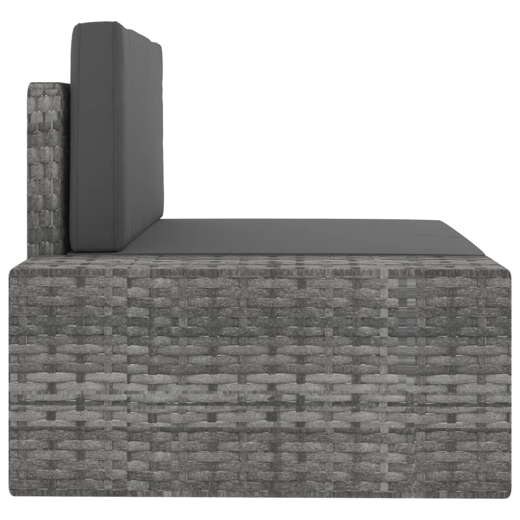 7 részes szürke polyrattan kerti ülőgarnitúra