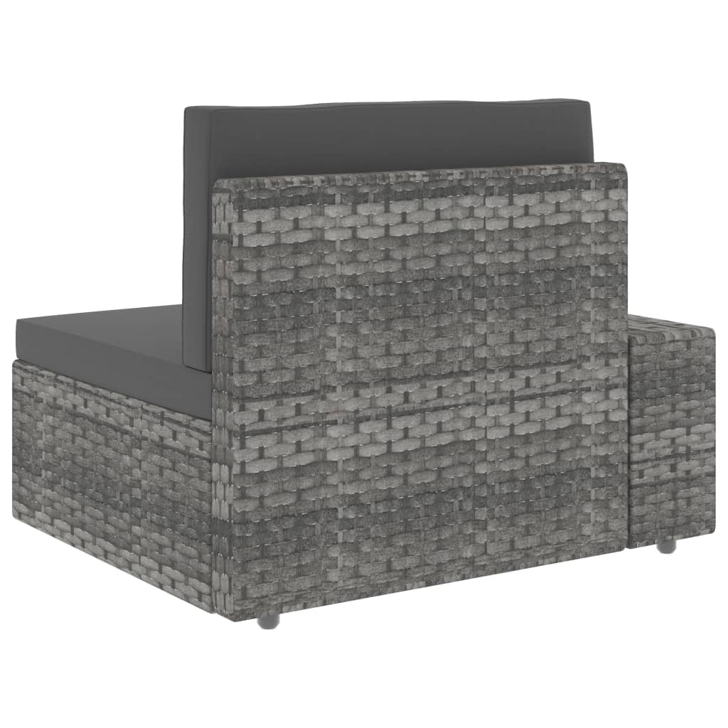 7 részes szürke polyrattan kerti ülőgarnitúra