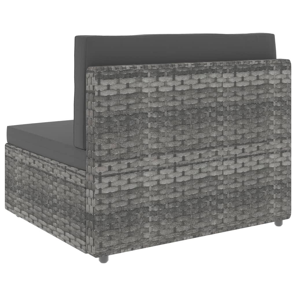 7 részes szürke polyrattan kerti ülőgarnitúra