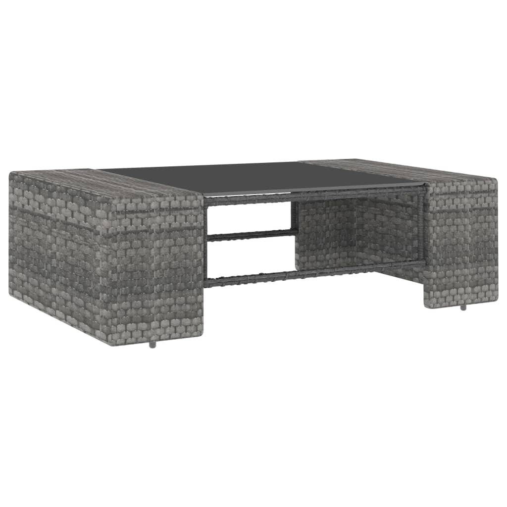 10 részes szürke polyrattan kerti ülőgarnitúra