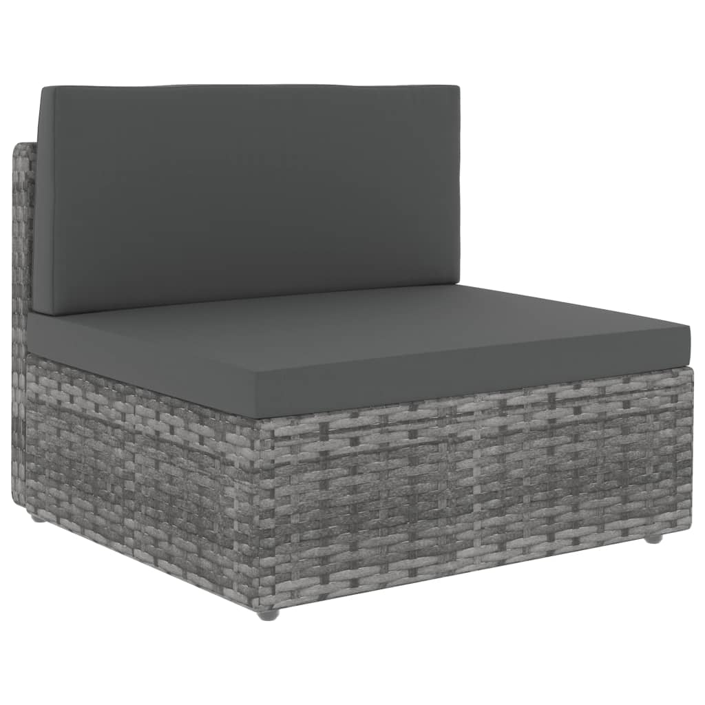 10 részes szürke polyrattan kerti ülőgarnitúra