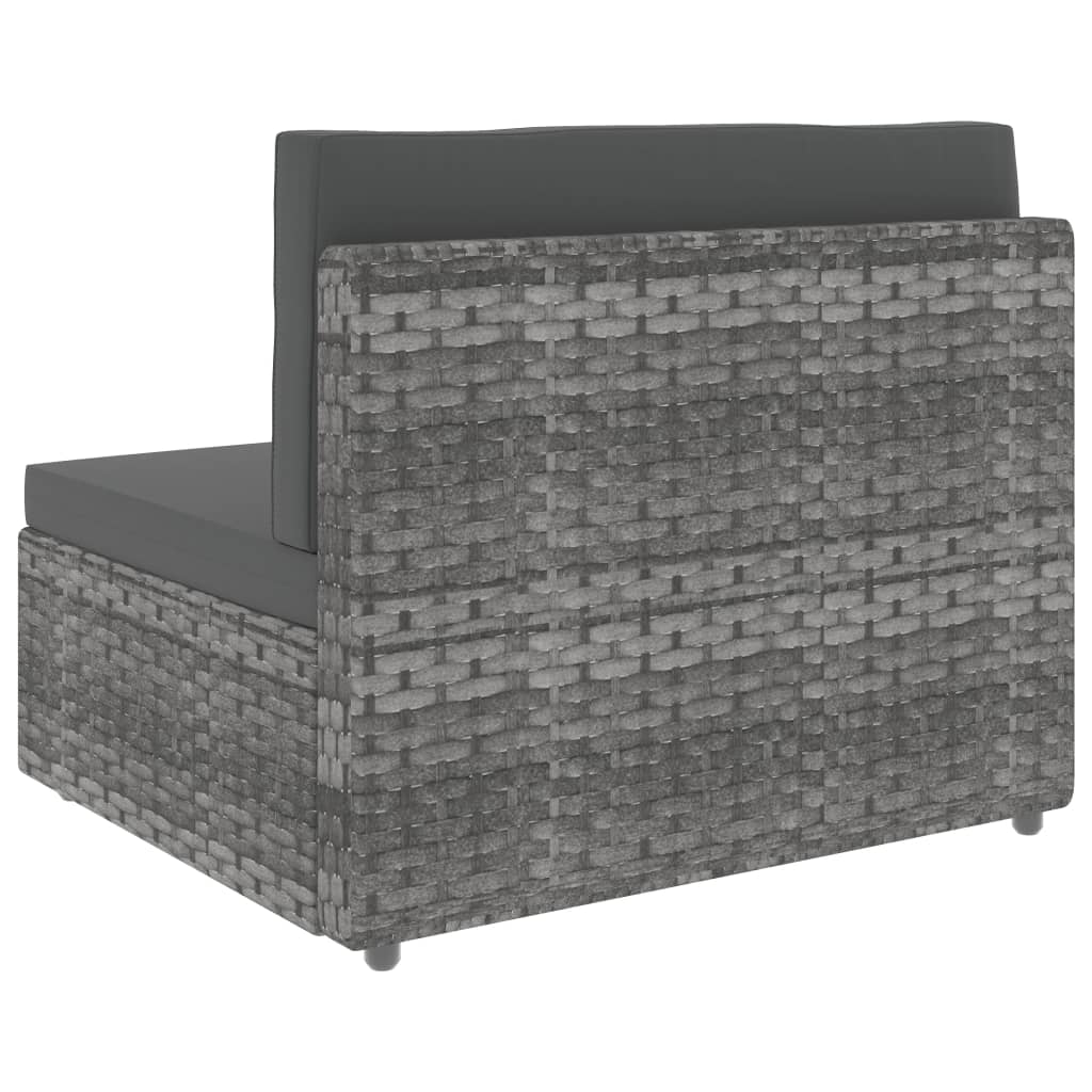 10 részes szürke polyrattan kerti ülőgarnitúra