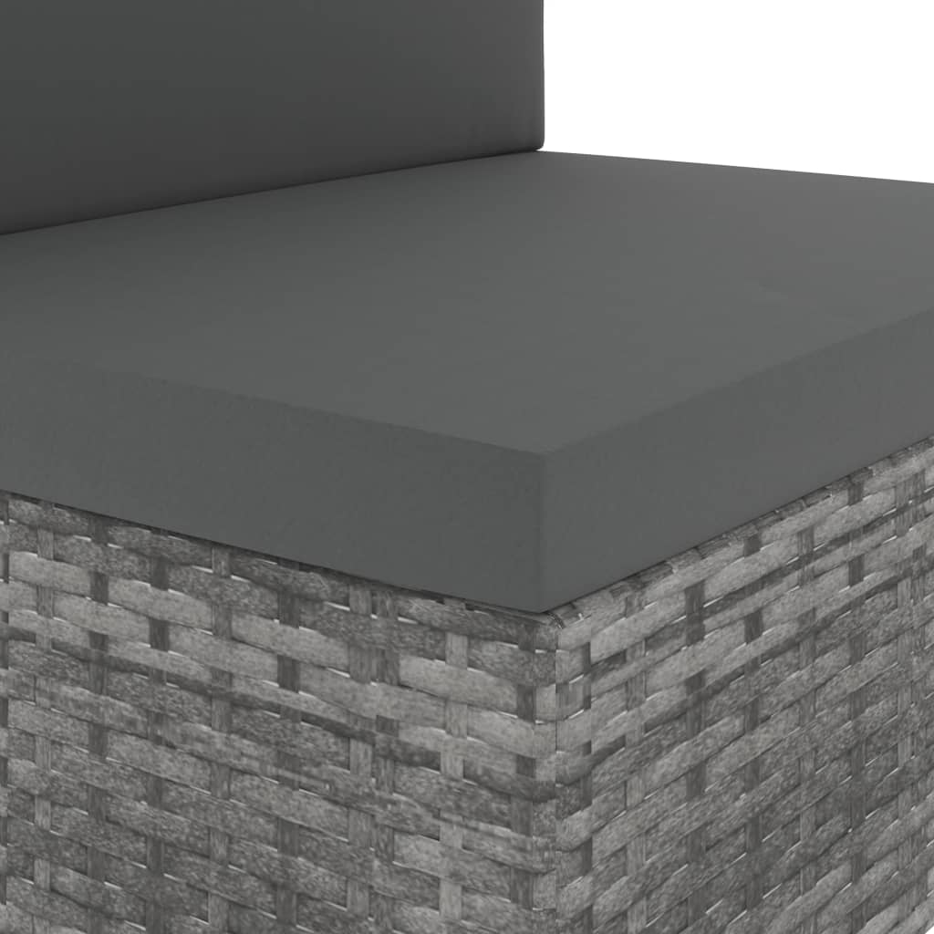 10 részes szürke polyrattan kerti ülőgarnitúra