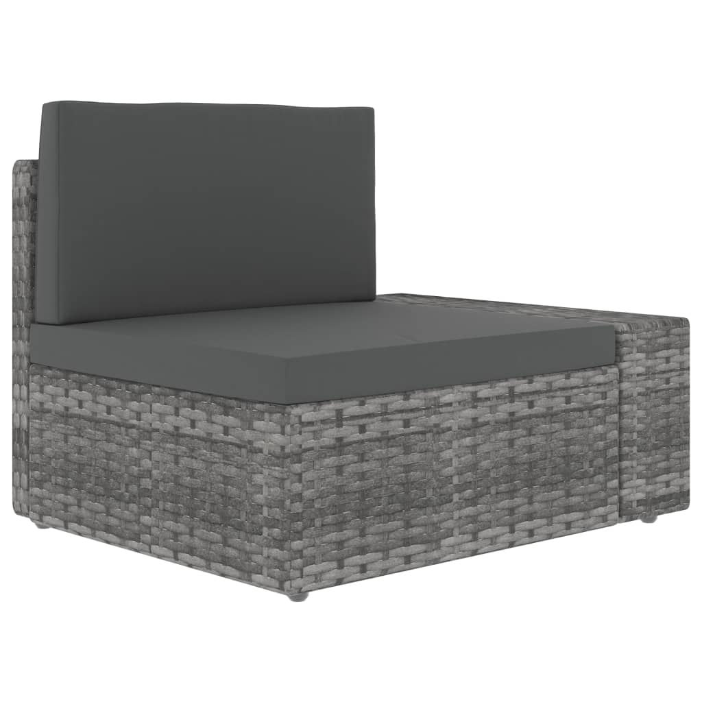 10 részes szürke polyrattan kerti ülőgarnitúra