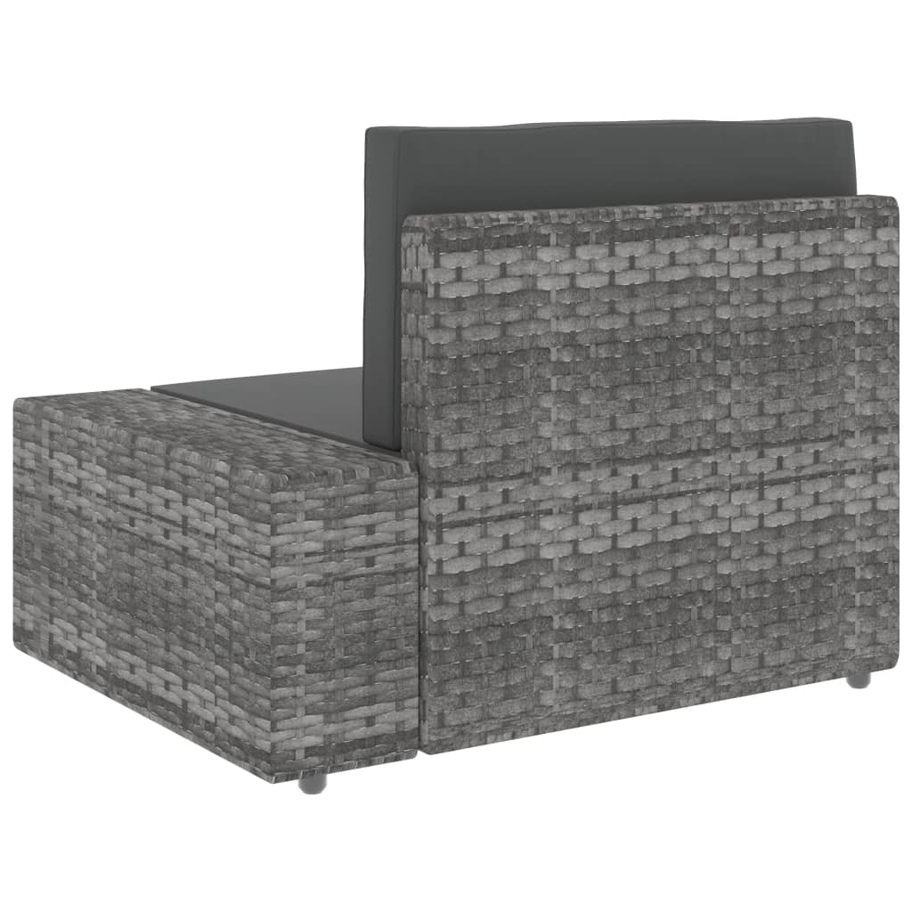 10 részes szürke polyrattan kerti ülőgarnitúra