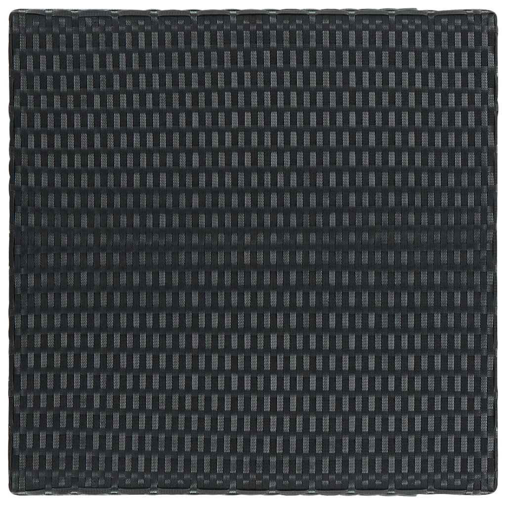 fekete polyrattan kerti bárasztal 60,5 x 60,5 x 110,5 cm