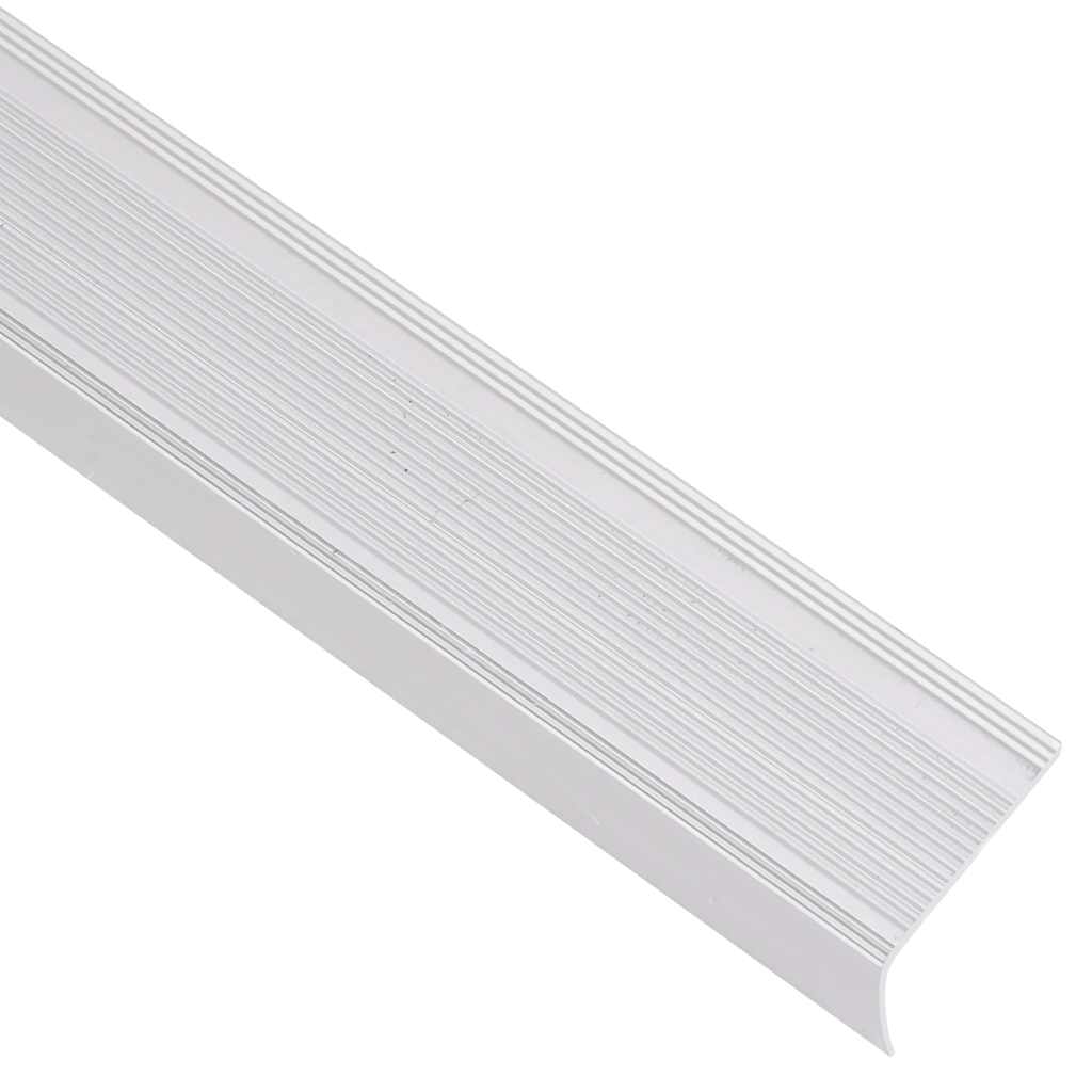 5 db ezüstszínű L-alakú alumínium lépcsőélvédő 100 cm