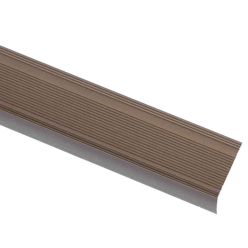 5 db barna L-alakú alumínium lépcsőélvédő 100 cm