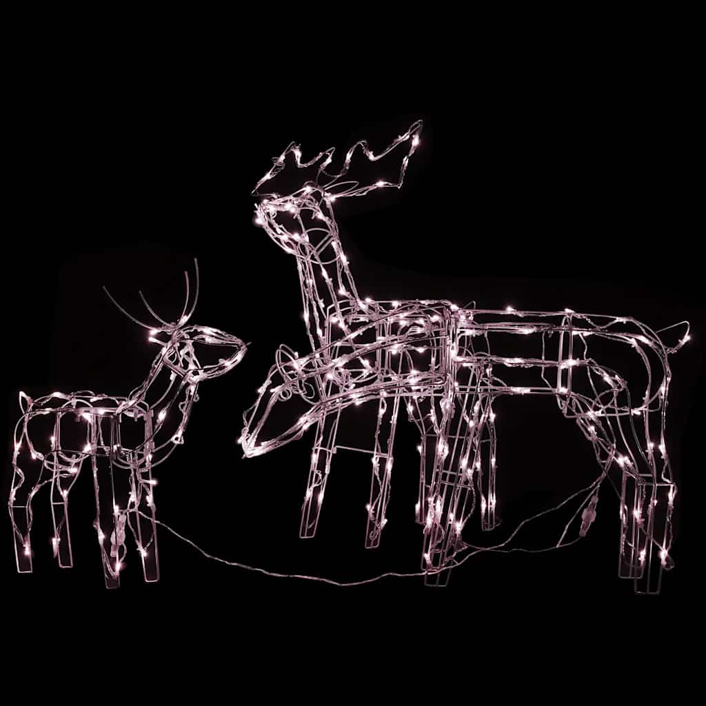 3 részes karácsonyi rénszarvas díszvilágítás 229 LED-del