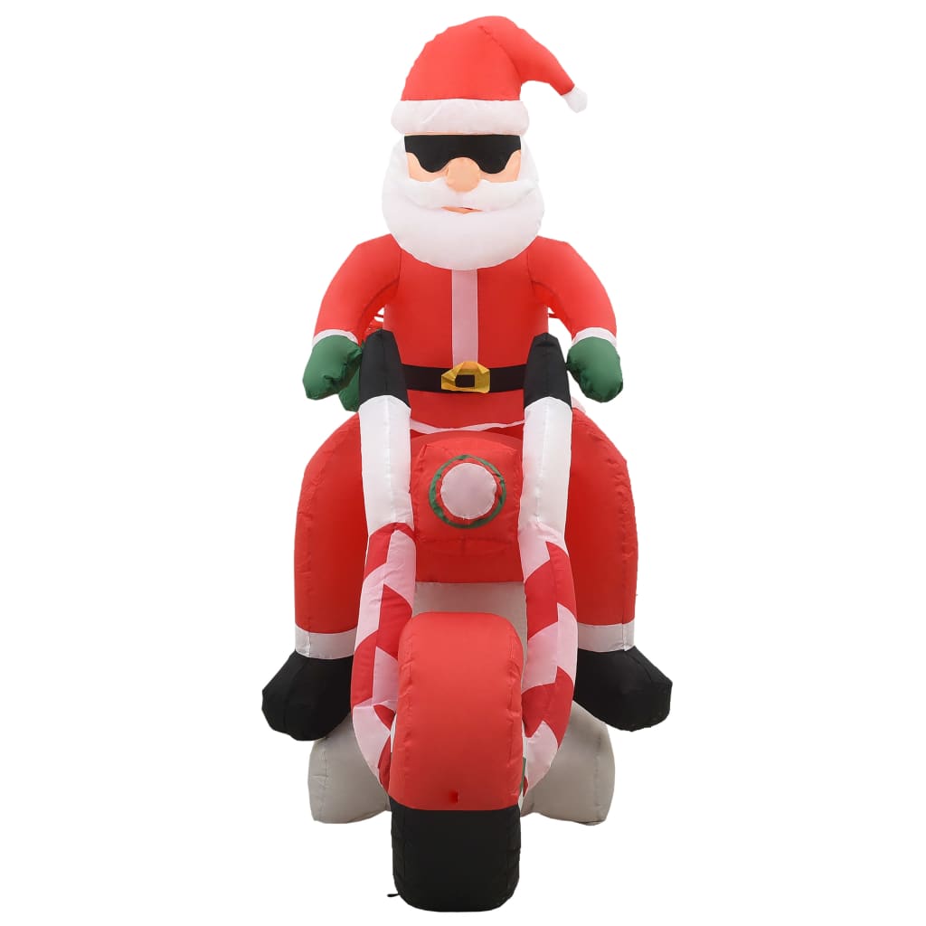 felfújható karácsonyi Mikulás motorbiciklin LED-del IP44 160 cm