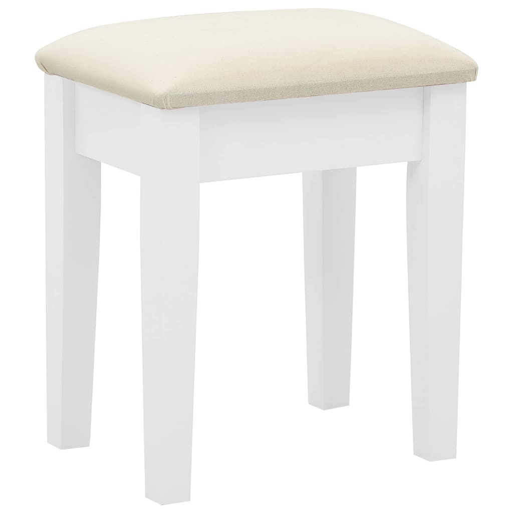 fehér császárfa MDF fésülködőasztal ülőkével 65x36x128 cm
