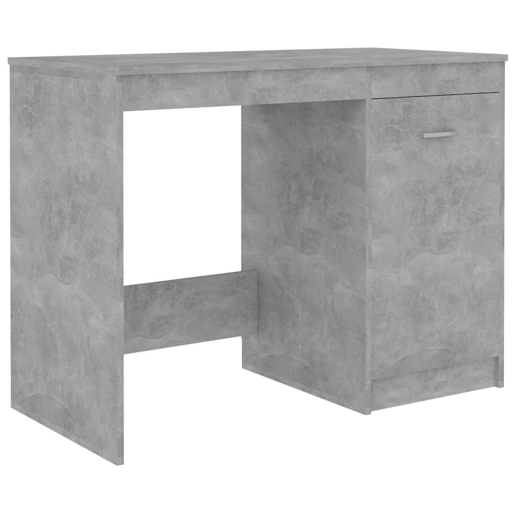 betonszürke szerelt fa íróasztal 140 x 50 x 76 cm