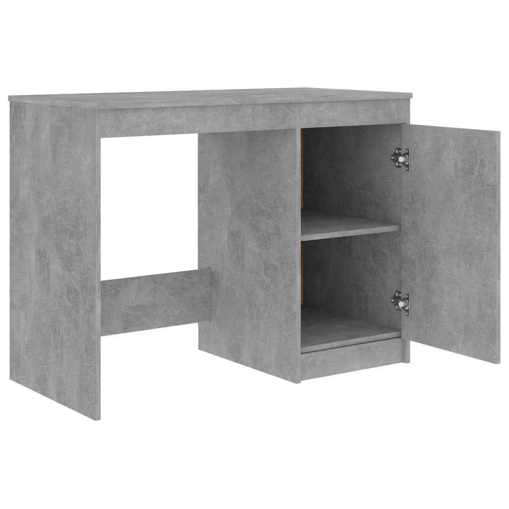betonszürke szerelt fa íróasztal 140 x 50 x 76 cm