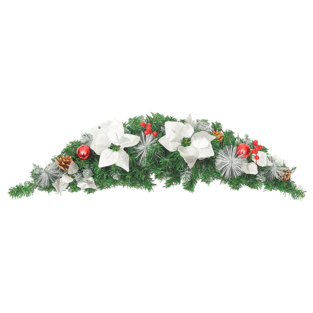 zöld PVC karácsonyi boltív LED-lámpákkal 90 cm