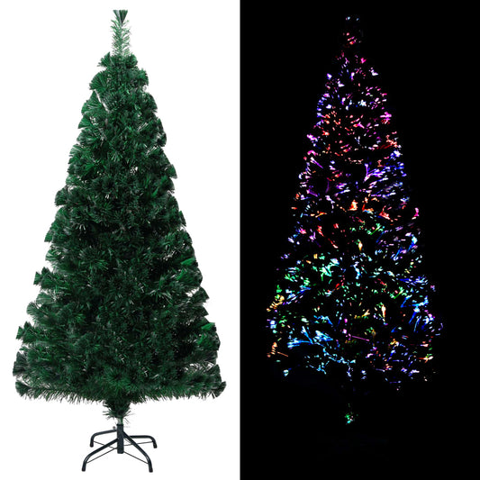 zöld száloptikás műkarácsonyfa állvánnyal 150 cm