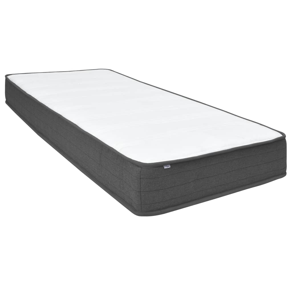 sötétszürke rugós szövetágy 200 x 200 cm