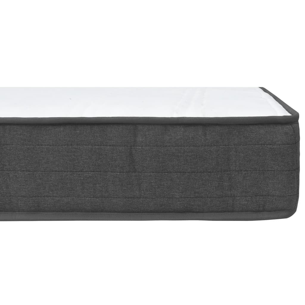 sötétszürke rugós szövetágy 200 x 200 cm
