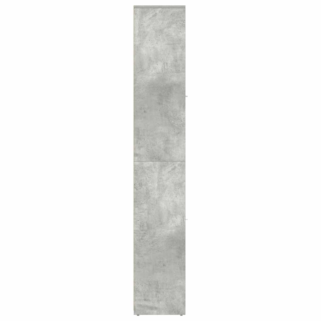 betonszürke szerelt fa fürdőszobaszekrény 30 x 30 x 183,5 cm