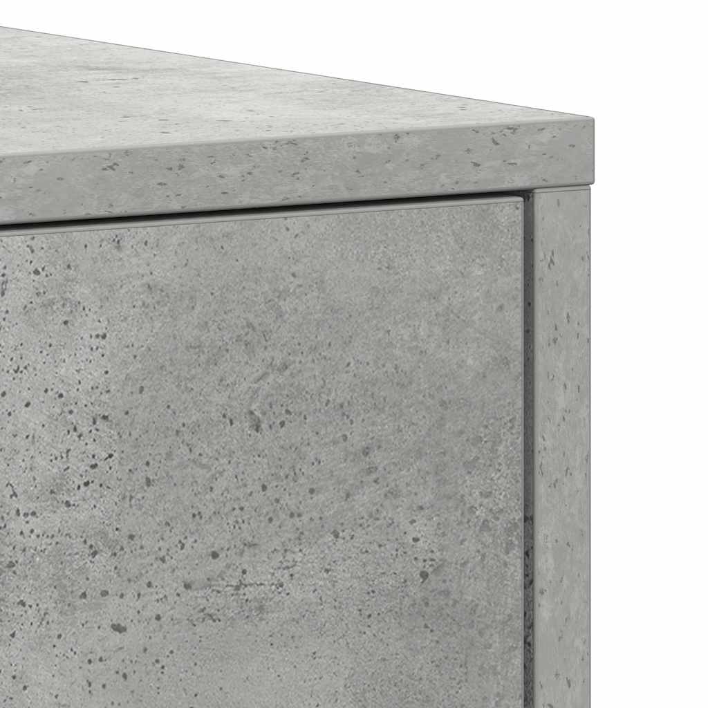 betonszürke szerelt fa fürdőszobaszekrény 30 x 30 x 183,5 cm