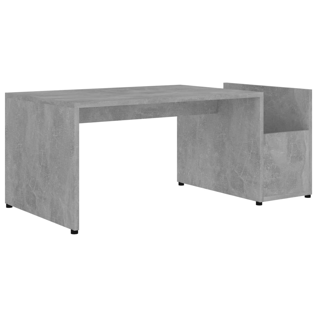 betonszürke szerelt fa dohányzóasztal 90 x 45 x 35 cm