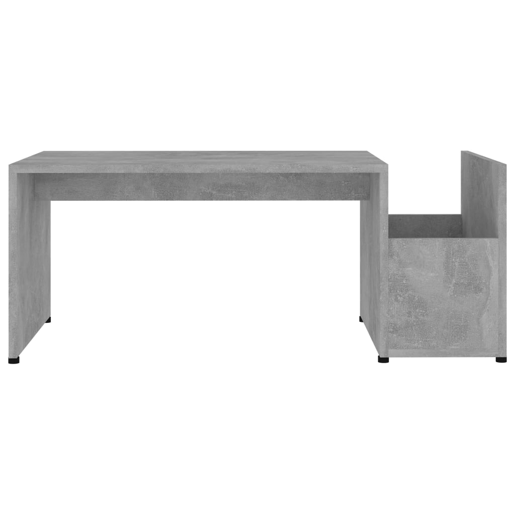betonszürke szerelt fa dohányzóasztal 90 x 45 x 35 cm