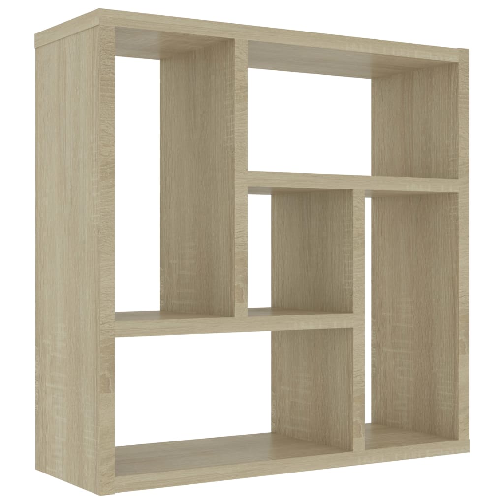 sonoma tölgy szerelt fa fali polc 45 x 16 x 45 cm