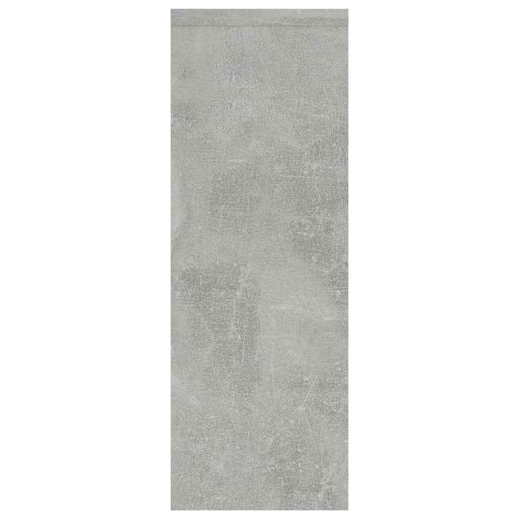 betonszürke szerelt fa fali polc 45 x 16 x 45 cm