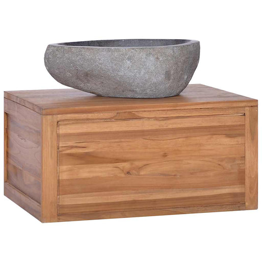 tömör tíkfa fali fürdőszobaszekrény 60 x 45 x 30 cm