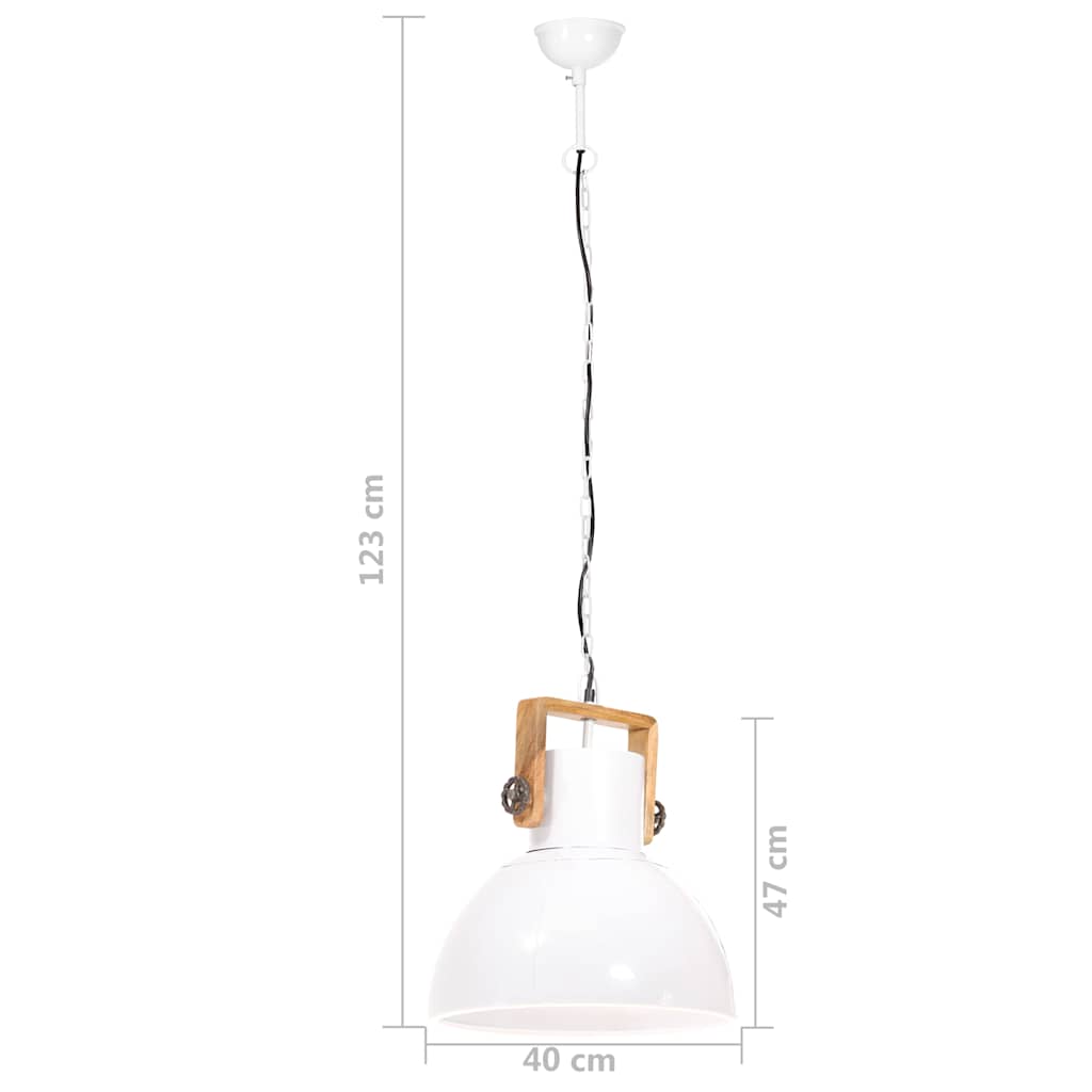 kerek fehér ipari függőlámpa 25 W 40 cm E27