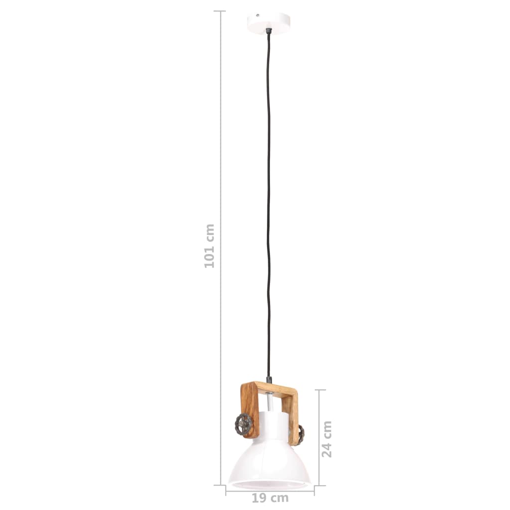 kerek fehér ipari függőlámpa 25 W 19 cm E27