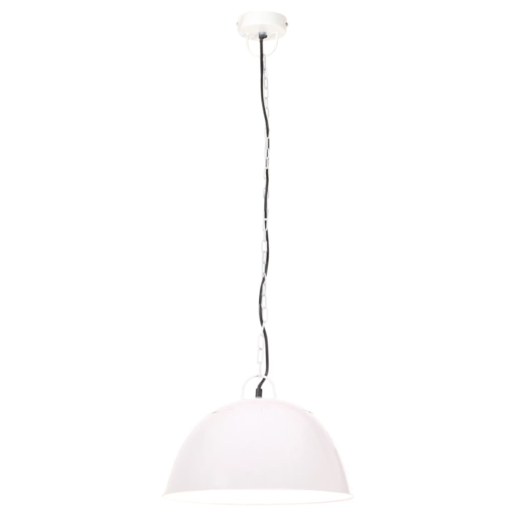 kerek fehér ipari vintage függőlámpa 25 W 41 cm E27